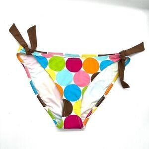 Aero Aeropostale Bikini Bottom Size Medium Multicolored Large Polka Dots Pattern